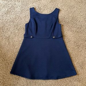 NWOT~1960’s Mod Inspired ModCloth Navy Blue Mini Dress, Fit & Flare, XL 👗